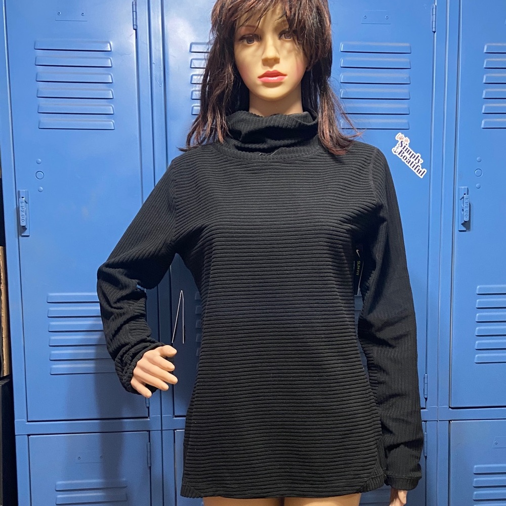 Nike Black Ribbed Turtleneck Pullover